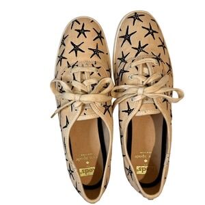 Kate Spade Tan and Black Star Sneakers